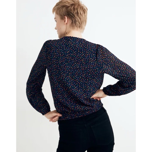 Madewell Lyric Wrap Top in Sugar Dot - Picture 2 of 14